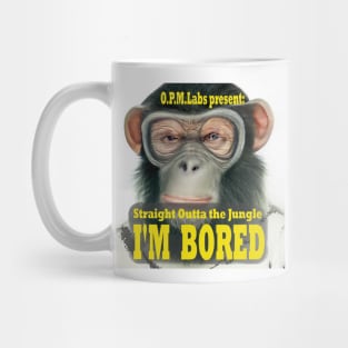 Disillusioned Surfer Ape Bored Chimps Animal Humor Mug